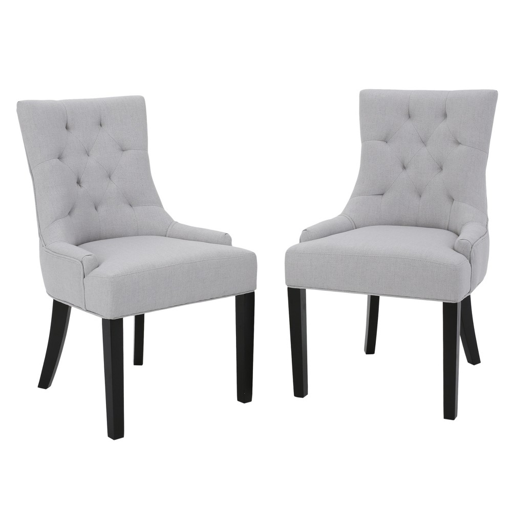 Set of 2 Hayden Tufted Dining Chairs Light Gray - Christopher Knight Home was $284.99 now $185.24 (35.0% off)