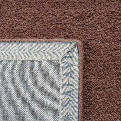 Handmade Tufted Black Shag Wool Round Rug - Easy Care 72"
