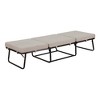 Breighton Home Designs Comfort Fabric Ottoman Soft Beige - 3 of 4