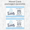 Big Dot of Happiness It's Twin Boys - Blue Twins Baby Shower Game Scratch Off Cards - 22 Count - 3 of 4