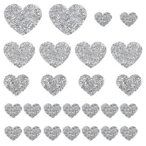 Unique Bargains Iron On Durable DIY Clothing Heart Rhinestone Patches 26 Pcs - 1 of 4