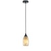 Dewdrop 4.7" Mini Glass Pendant Light, Brown White Marble Glass, Vintage Hanging Ceiling Lamp - 2 of 4