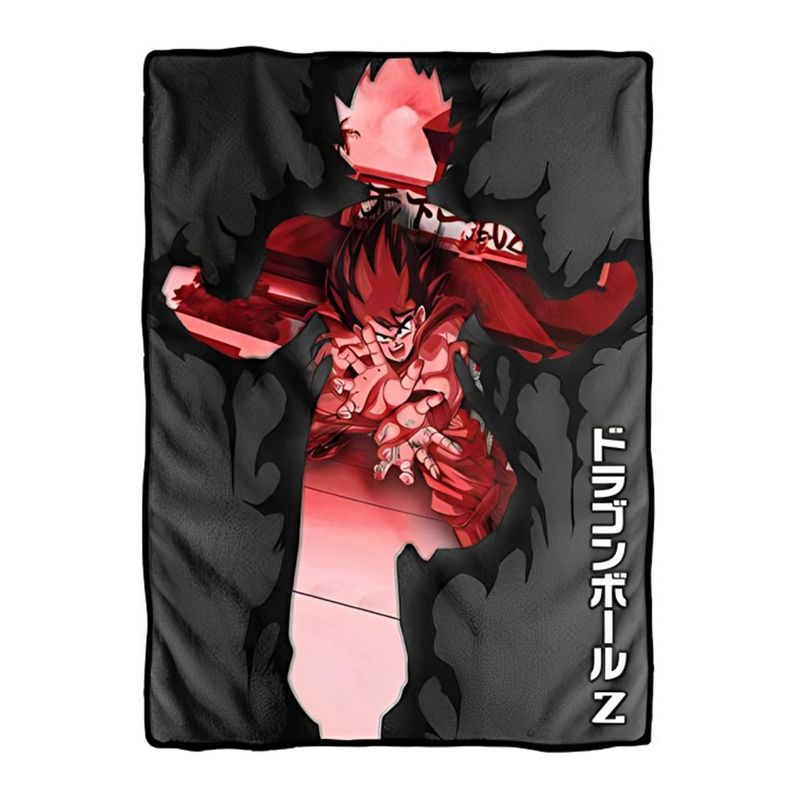 Dragon Ball Z Goku 45 x 60 Inch Fleece Throw Blanket, 1 of 4