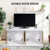 GustoWave Double Room Litter Box Enclosure, 47 Inch 2 Cats Hidden Litter Box Furniture, Wood Indoor Cat Cabinet TV Stand - 3 of 4