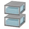 IRIS Compact Stacking Storage Plastic Drawer Organizer with Clear Doors - 2 of 4