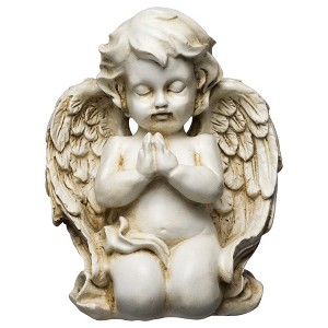 Northlight 6" Weathered Praying Cherub Outdoor Garden Statue - 1 of 4