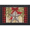 Briarwood Lane Christmas Doormat 30x18 Indoor Outdoor Festive Barnstar Winter For Christmas Doormat - 2 of 4
