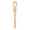 Black Bow Jewelry 14k Yellow Gold, Varsity Collection, Small D/C Pendant Number 84 - 2 of 4