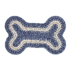 Great Falls Blue Indoor/Outdoor Small Bone Rug 11.5x17.5 - 1 of 4
