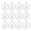 Snowflake Disc Ornament (Set of 12) 4"H Iron/Glass Beads - 4 of 4