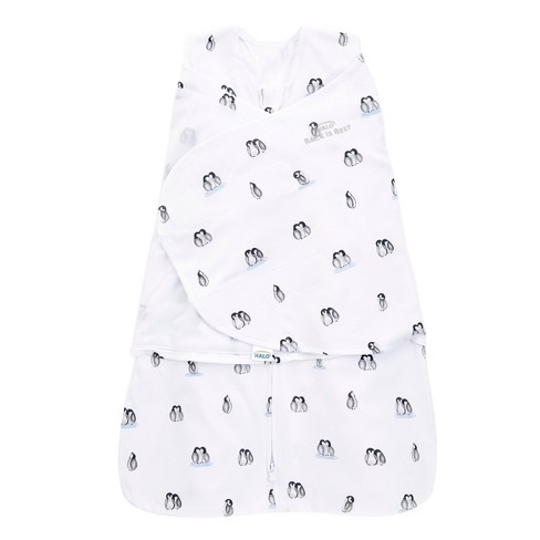 Halo Innovations Sleepsack 100 Cotton Swaddle Wrap Penguins