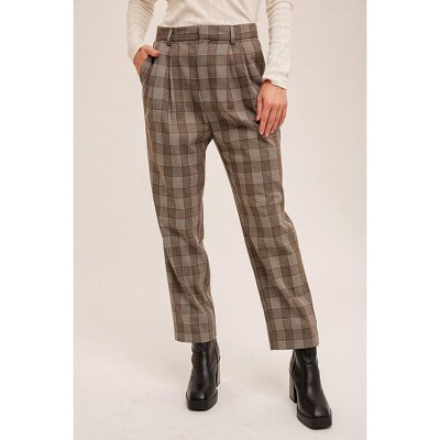 Women's PLAID TROUSERS WITH POCKETS - Hem & Thread