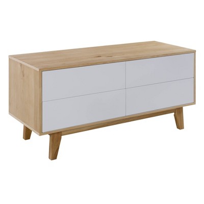 Giselle Light Oak and White Media Console