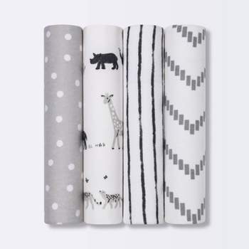 Flannel Baby Blanket - Cloud Island™ Two by Two Animals - 4pk