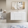 Bencmate Bathroom Storage Cabinets, Modern Wall Mounted Bathroom Storage Vanity Cabinet, Soft Close Drawers, White, 47.24"*19.69"*22.44" - 2 of 4