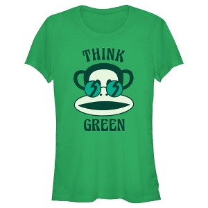 Junior's Women Paul Frank Think Green Julius the Monkey T-Shirt - 1 of 4