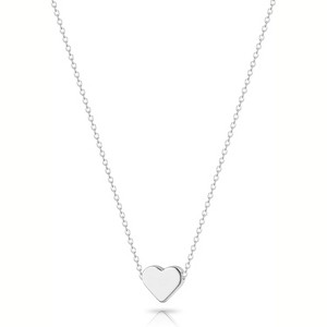 Gold Silver Heart Pendant Necklace Dainty Choker Love Jewelry for Women - 1 of 4