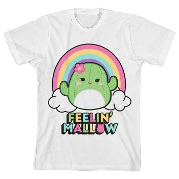 Squishmallows Maritza Feelin' Mallow Crew Neck Short Sleeve White & Green Ombre Youth Boy's T-shirt