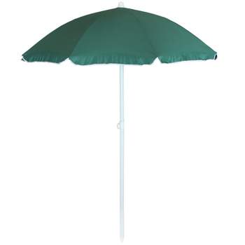 Sunnydaze Outdoor Travel Portable Beach Umbrella with Tilt Function and Push Open/Close Button - 5'