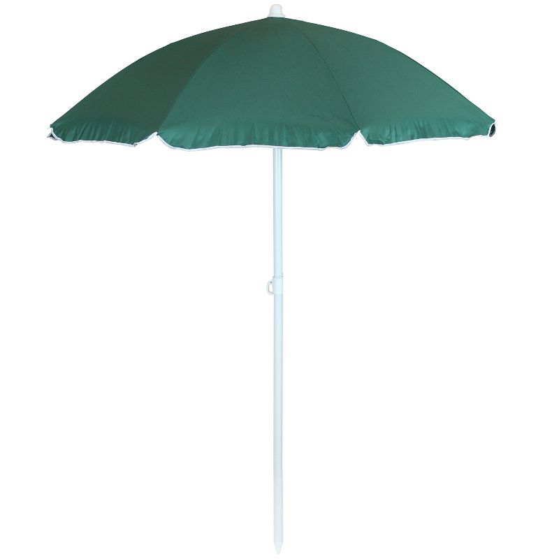 Sunnydaze Outdoor Travel Portable Beach Umbrella with Tilt Function and Push Open/Close Button - 5', 1 of 15