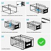 LunaLulinlk Simple Pull Out Cabinet Sliding Basket, 1-Tier Under Sink Organizer and Storage for Kitchen, Pantry, Bathroom, Black - 2 of 4