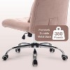NicBex Armless Home Office Chair with Adjustable Height Modern Fabric Computer Chair with Lumbar Pillow for Office, Study, Bedroom, Pink - 4 of 4