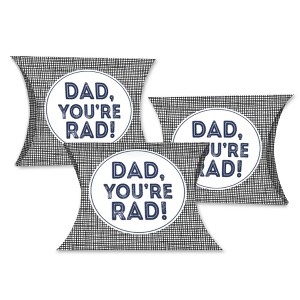 Big Dot of Happiness My Dad is Rad - Favor Gift Boxes - Father's Day Party Petite Pillow Boxes - Set of 20 - 1 of 4
