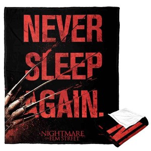 Warner Bros. Nightmare on Elm Street Never Sleep Again Silk Touch Throw Blanket 50x60 Inches - 1 of 4
