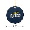 University of Toledo Rockets Logo Porcelain Scalloped Holiday Christmas Tree Ornament - 3 of 4