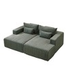 87" Oversized Corduroy Sectional Lounge Chaise with Recliner - 3 of 4