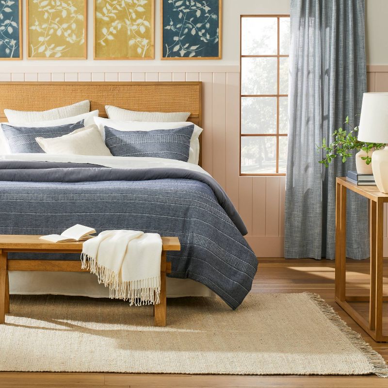 3pc Pickstich Stripe Comforter Bedding Set - Hearth & Hand™ with Magnolia, 4 of 5