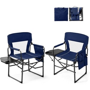 VINGLI Camping Chairs,Portable  Directors Chair, Camping Chair with Side Table & Carry Bag，Heavy Duty Camping Chairs for Adults - 1 of 4