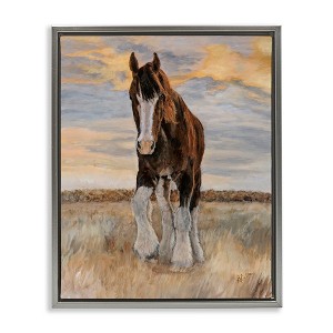 Stupell Industries Colt Horse Farmhouse Animal Floating Frame Canvas Art - 1 of 4