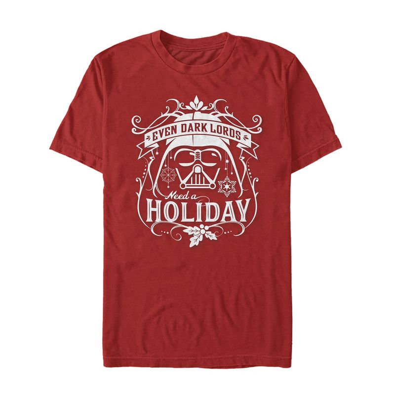 Men's Star Wars Christmas Dark Lord Holiday T-Shirt, 1 of 5