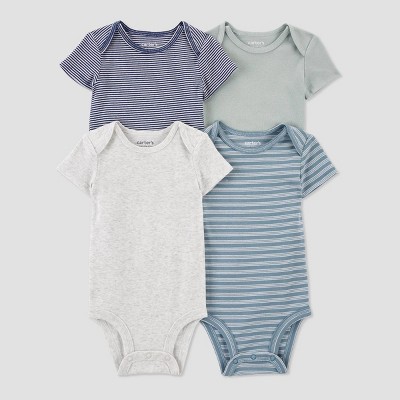 Carter's Just One You® Baby 4pk Basic Bodysuit - Gray/Green/Blue Newborn