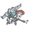 Girl's Toy Story Woody and Buzz Fly With Me T-Shirt - 2 of 4