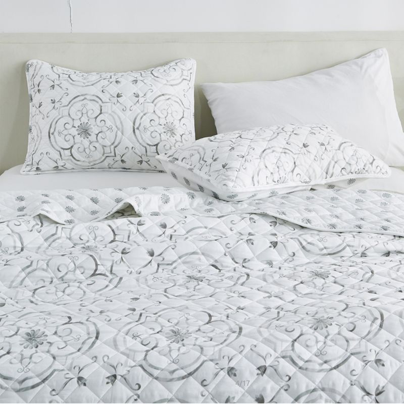 Reversible Floral Quilted Coverlet Set with Shams, 3 of 7