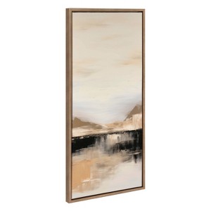 Kate & Laurel All Things Decor 18"x40" Sylvie Peaceful Landscape II Framed Canvas by Amy Lighthall Gold - 1 of 4