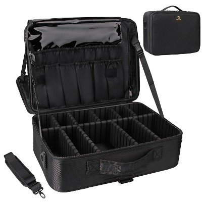 Paaaawaters Extra Large Makeup Case 17 Inch Super Large Capacity Travel Makeup Train Case Professional Makeup Artist Case