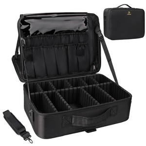 Paaaawaters Extra Large Makeup Case 17 Inch Super Large Capacity Travel Makeup Train Case Professional Makeup Artist Case - 1 of 4