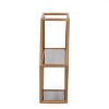 17" Lepley Modern Glam Handcrafted Glass 2 Shelf Hexagonal Decorative Shelf Antique Gold - Christopher Knight Home: Wall Mounted, Elegant Design - 4 of 4