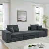 AENKYO 79.5" L-Shaped Modern Sectional Sleeping Sofa Bed, Cloud Couch with Chaise, Corduroy Fabric, No Assembly Required, 4-Seater for Living Room - 3 of 4