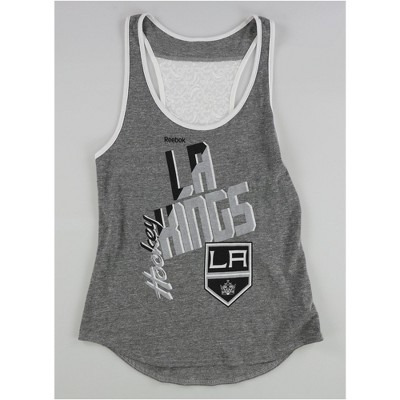 Reebok Womens NHL Los Angeles Kings Lace Racerback Tank Top