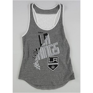 Reebok Womens NHL Los Angeles Kings Lace Racerback Tank Top - 1 of 1