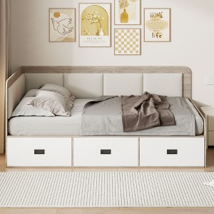 Twin/Full Size Daybed with 3 Drawers and 3 Storage Compartments - ModernLuxe - 1 of 4