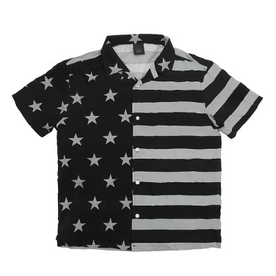 stars united states flag black