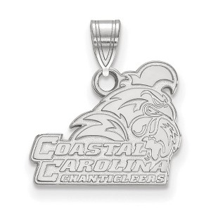 Black Bow Jewelry 14k White Gold Coastal Carolina Chanticleers NCAA Small Pendant - 1 of 3