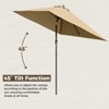 GARPROVM 10Ft UV-Resistant Rectangle Outdoor Patio Market Umbrella with Push Button Tilt & Crank - 2 of 4