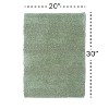 Knightsbridge Stylish And Comfortable All Season Traditional Wide Cut Design Cotton Bath Rug 20" X 30" Sage - 3 of 4