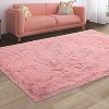 Luxury Modern Plush Fluffy Velvet Rug 5 x 8 ft, Faux Wool Rugs with  Non-Slip & Washable,for Bedroom Living Room Nursery - 4 of 4